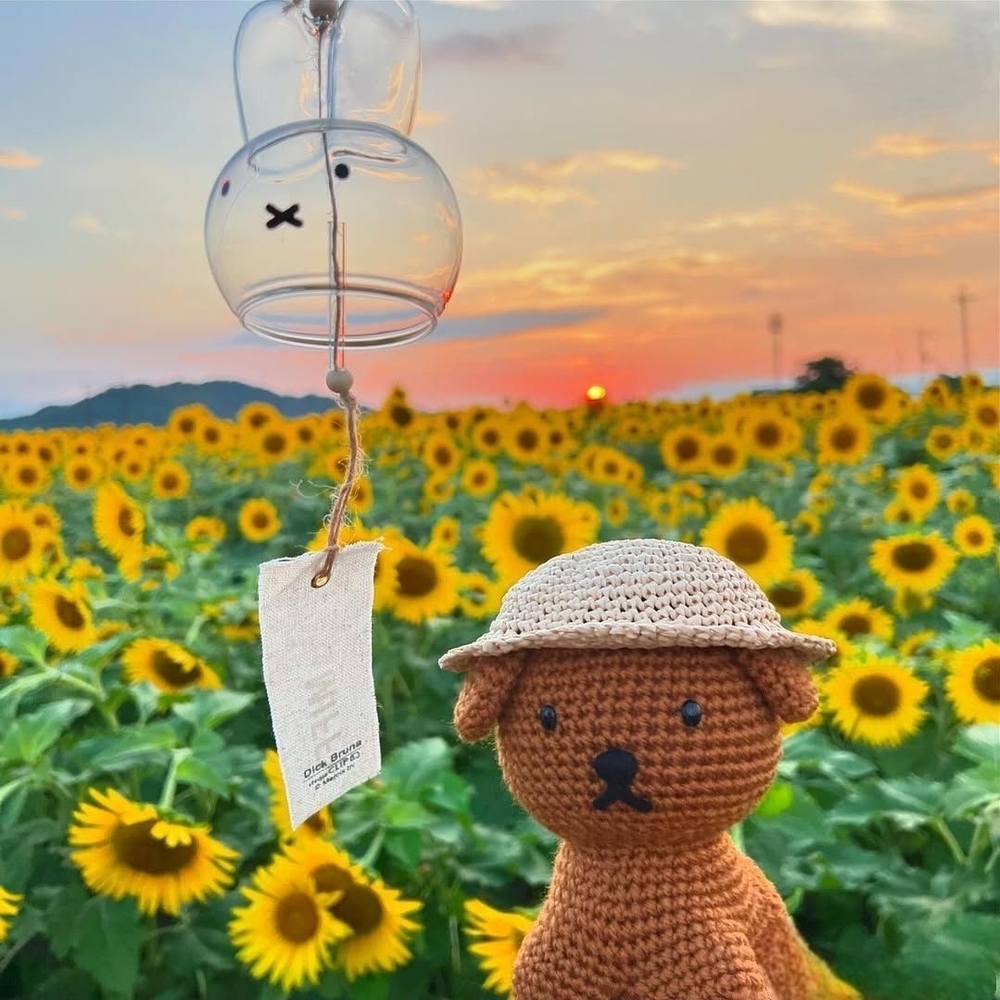 Rare Miffy Glass Wind Chime studio CLIP 2024 Dick Bruna Collab Japanese Summer